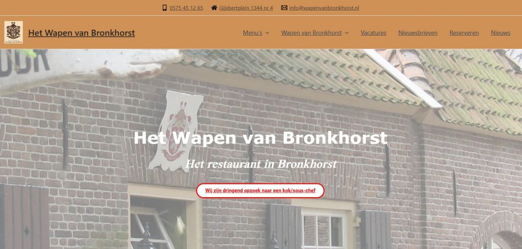 Veranderde website