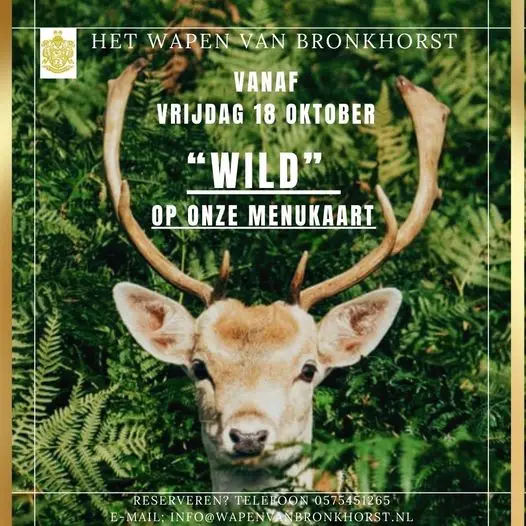 Wild op het menu