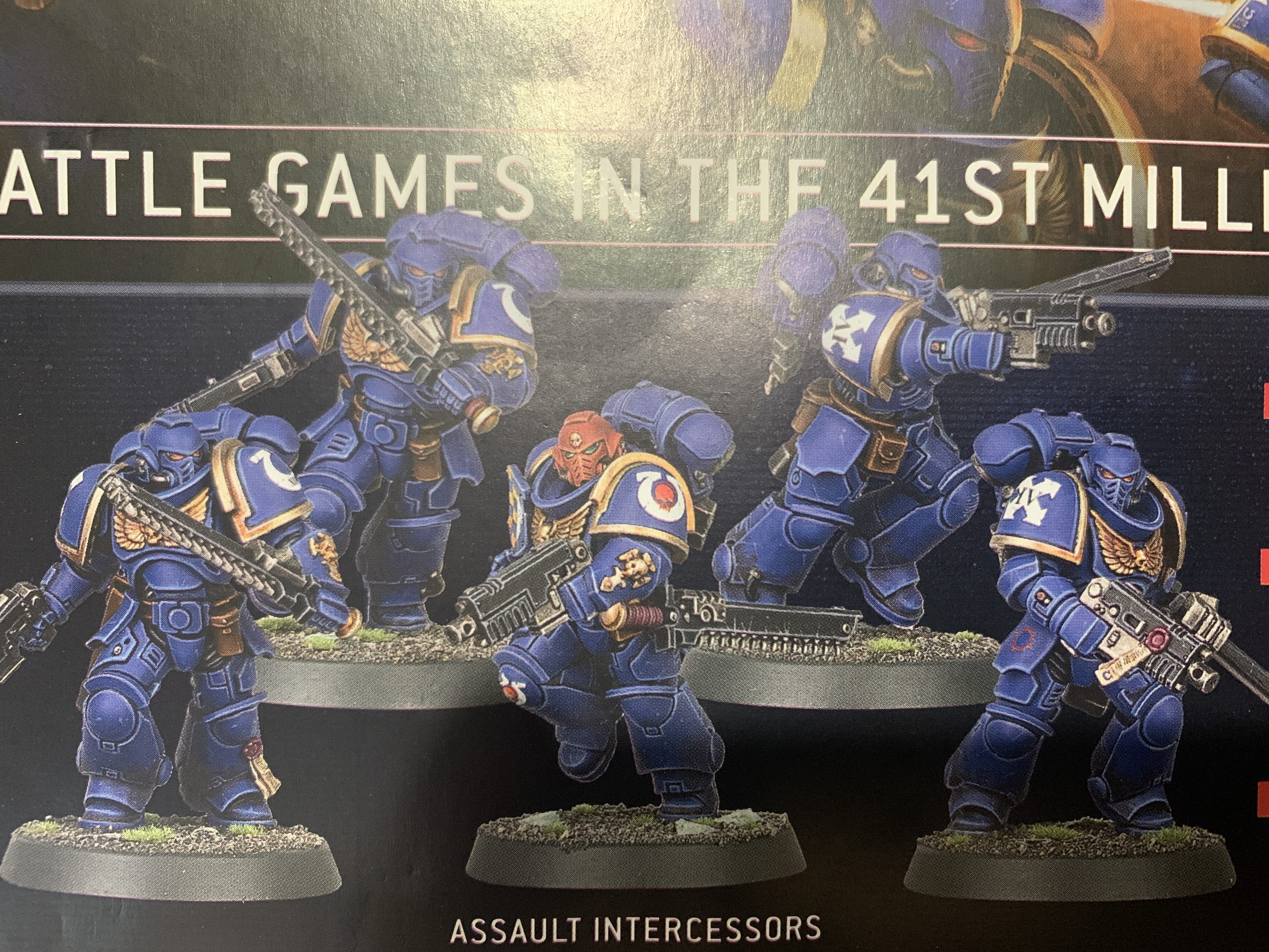 5 x Assault Intercessors, Push Fit, on Sprue