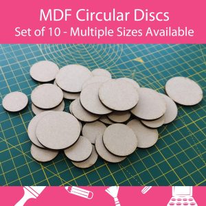 10 Pack MDF Circular Discs
