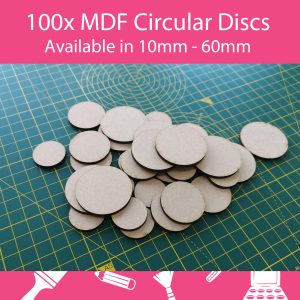 100 Pack MDF Circular Discs/Craft Blanks