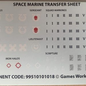 Space Marine Transfer Sheet