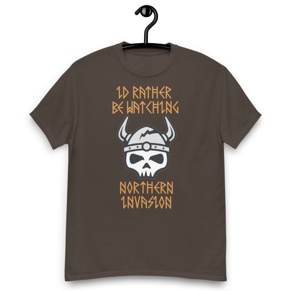 I'd Rather be watching Northern Invasion TV T-shirt Chocolate