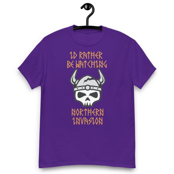 I'd Rather be watching Northern Invasion TV T-shirt Purple