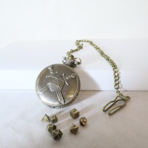 Dice pocket watch - Dice and sword