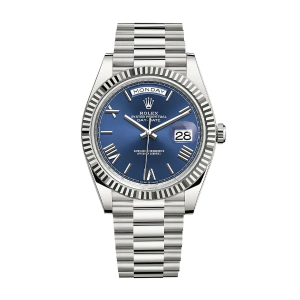 Replica-Rolex-day-Date-bleu-dial-oyster