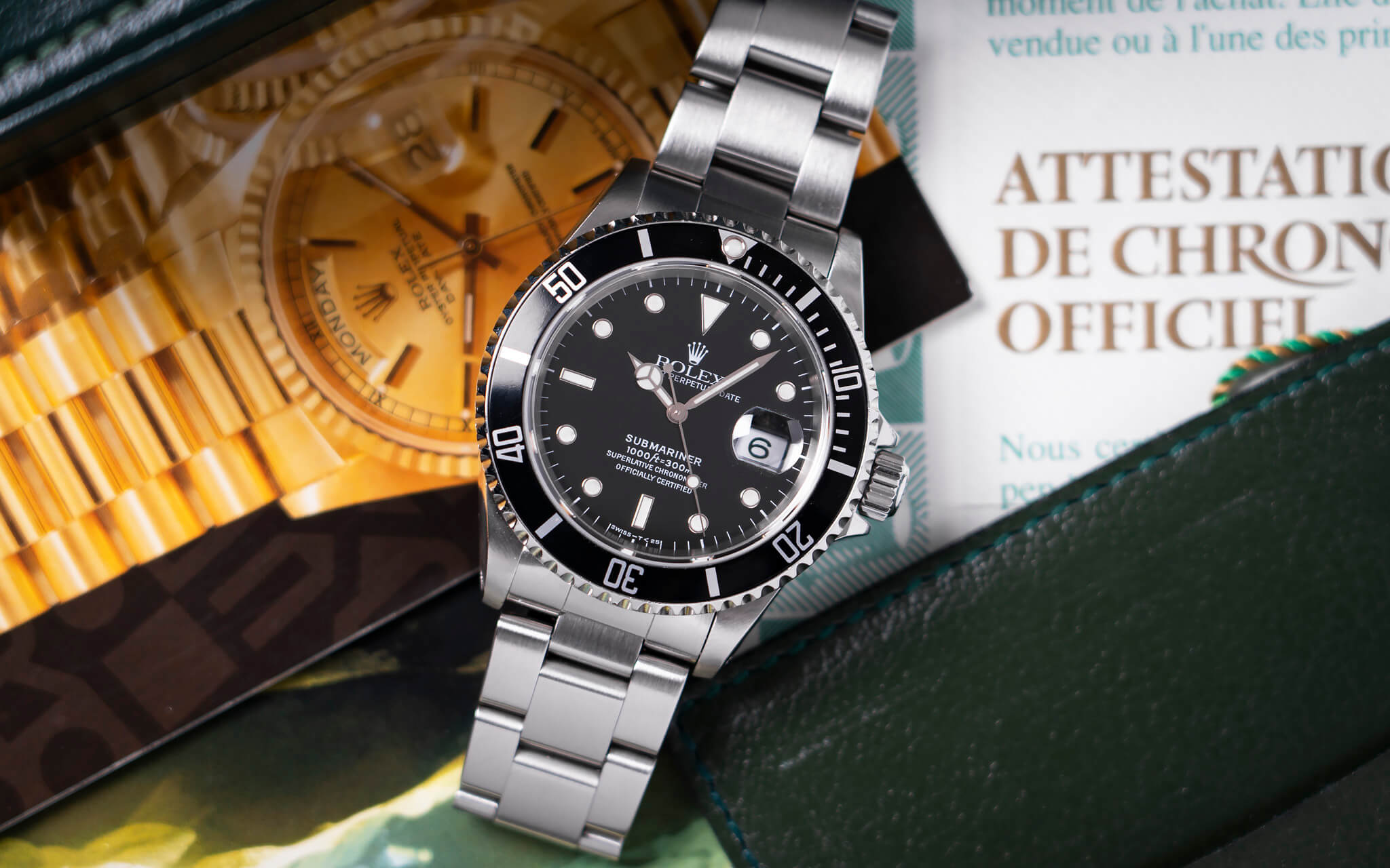 ROLEX SUBMARINER 16610 B&P