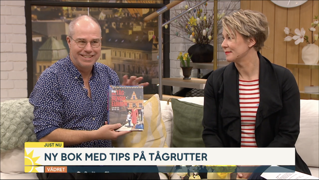 Nya med tåg genom Europa i TV4 Nyhetsmorgon