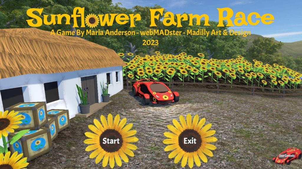Sunflower farm race screenshot