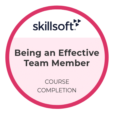 Badge för genomgången kurs om teamwork - att vara en effektiv team medlem