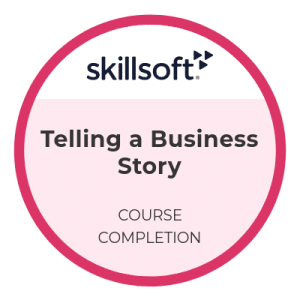 Att berätta en historia, Telling a Business Story - Badge for course completion - Skillsoft