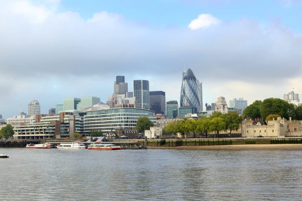 Skyline of London City on the Thames