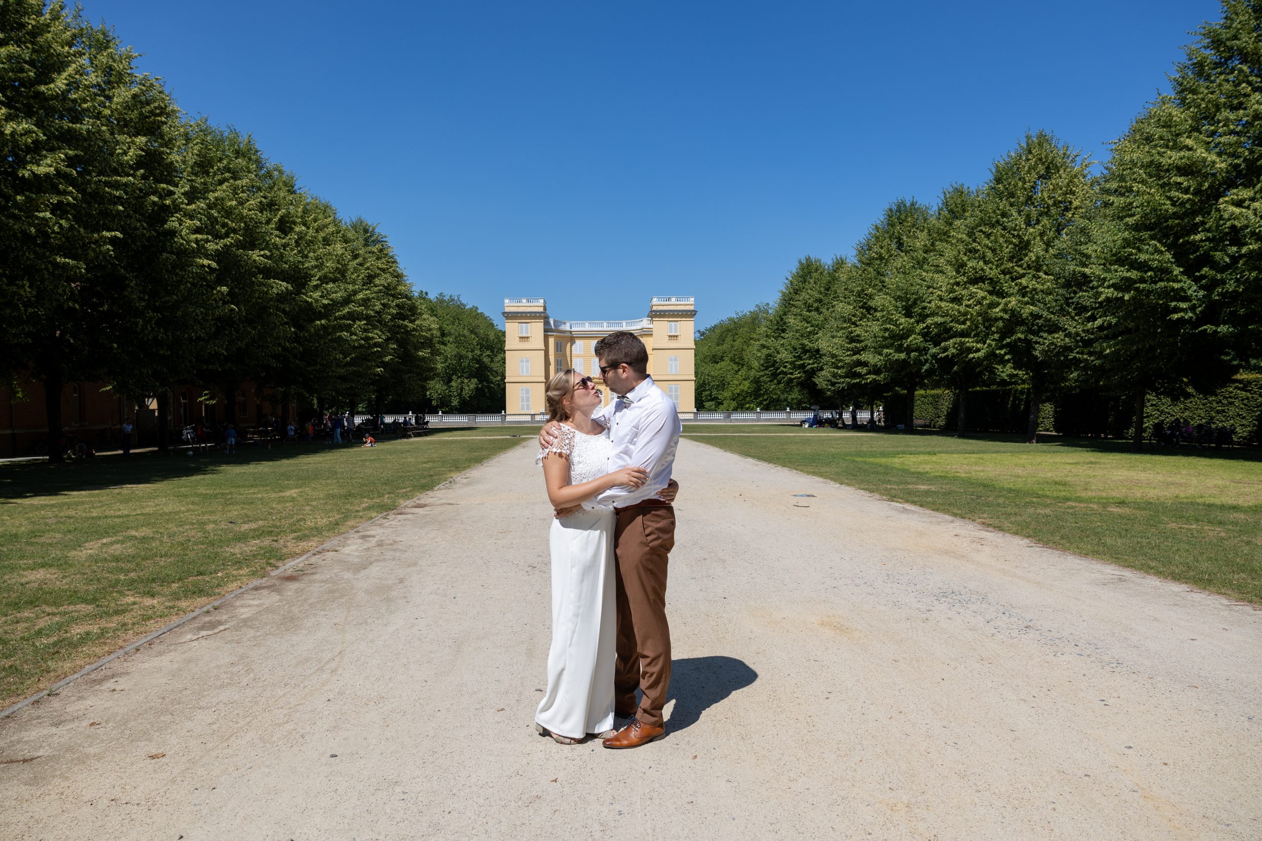 Bruiloft met fotoshoot in Hingene Park d'Ursel