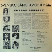 Edvard Persson – Svenska Sångfavoriter.