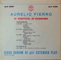 Aurelio Fierro – Sanremo 1960 / Vento, Pioggia E Scarpe Rotte.