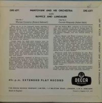 Mantovani And His Orchestra With Rawicz & Landauer – Warsaw Concerto / Cornish Rhapsody.
