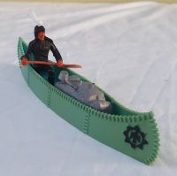 Retro Timpo toys legetøj – Indianer i kano.