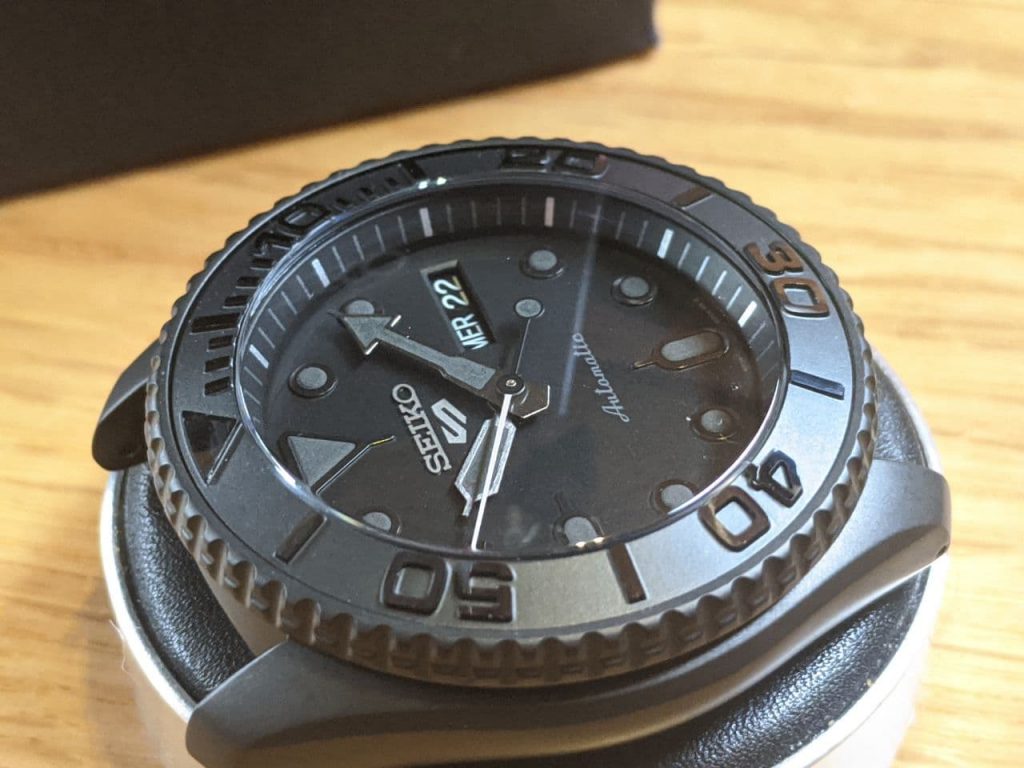 Seiko SRPD79 Mod - With Black Yachtmaster Bezel insert Double dome sapphire crystal AR coated. modified in the UK by Wellingtime in Cornwall. 