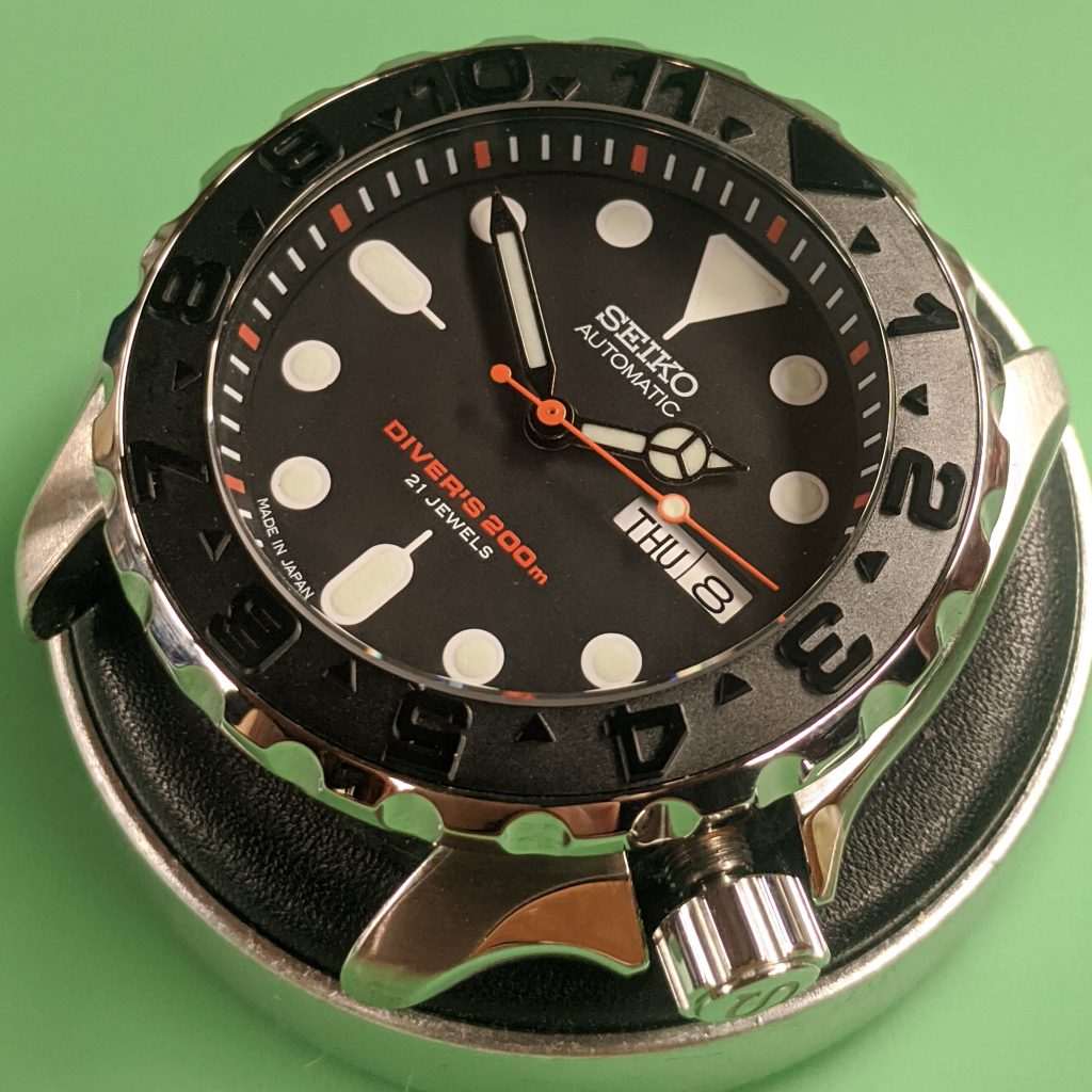 Seiko SKX orange Big grip orange mod. black mercedes hands yachmaster insert, monster crown