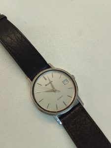 Watch Crystal Repair - 1980's Bulova with a new sapphire crystal fitted - Wellingtime watch crystal repairs 