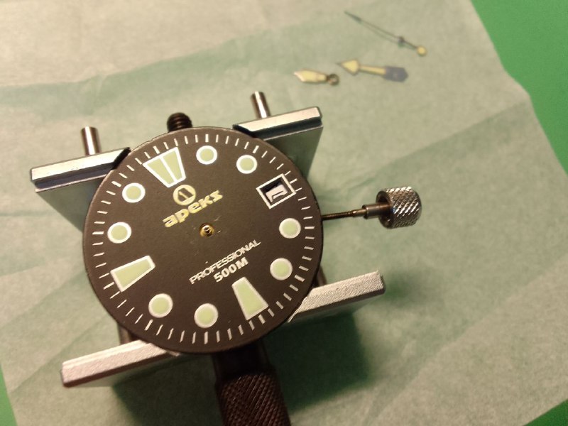 APEKS Watch Repair - Apeks 500m dial with new movement ready to fit new hands