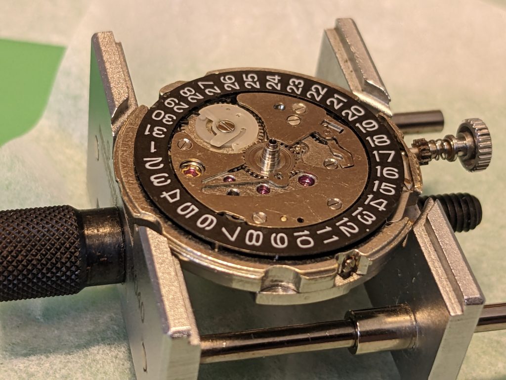 Seiko 6139 Service - calender Works assembly complete - WellingTime Seiko Watch Repair 