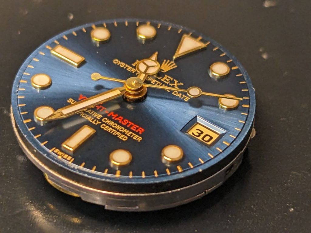 Rolex Yacht Master Service: Cal. 2135 - 169628 - Dial hands and movement removed from case