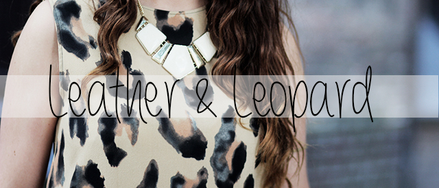 Outfit | Leather and leopard Print