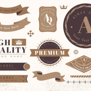 Vintage high quality design element vectors