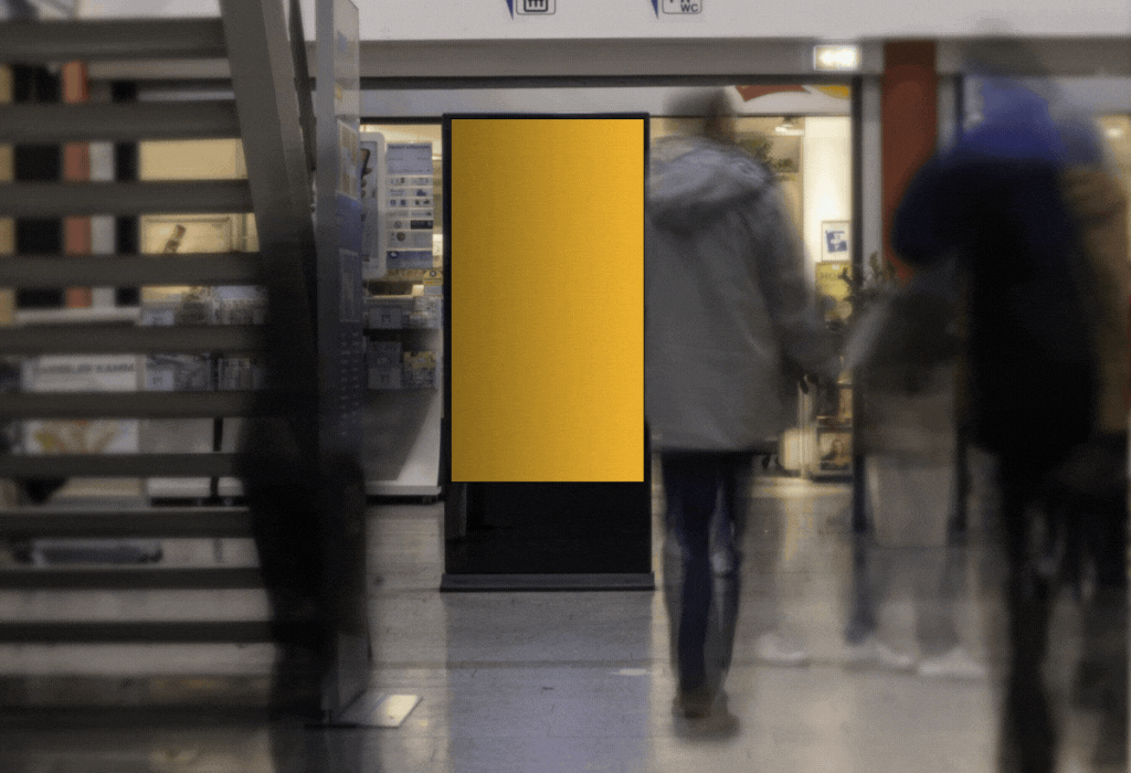 2-seitige digitale Werbewand für personalisierte Werbung, Chemnitz Ermafa-Passage innen