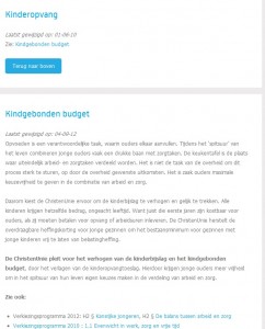 Screenshot website Christenunie 06-09-2013