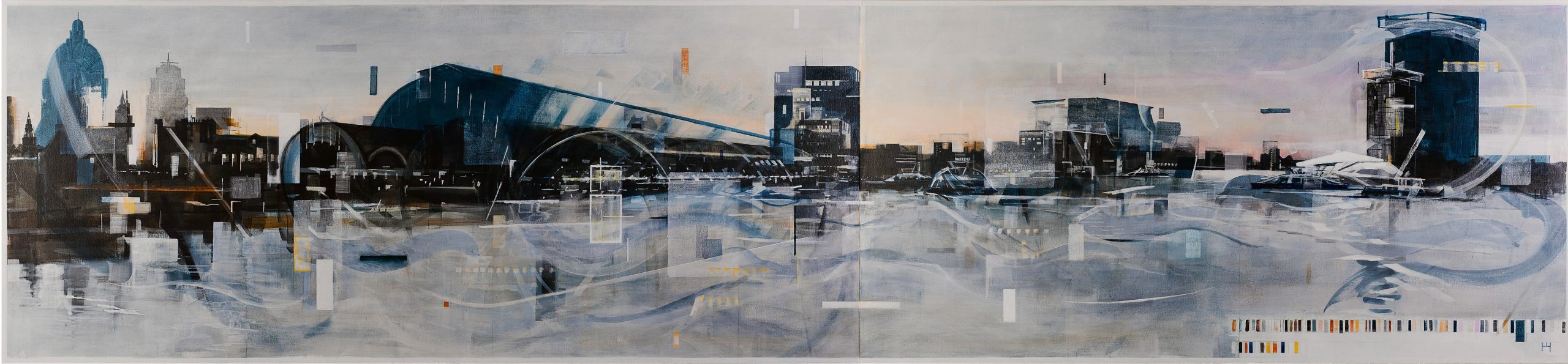 Igors Mo(nu)ment, acrylic on canvas, 110 x 470 cm, 2015 – 2021