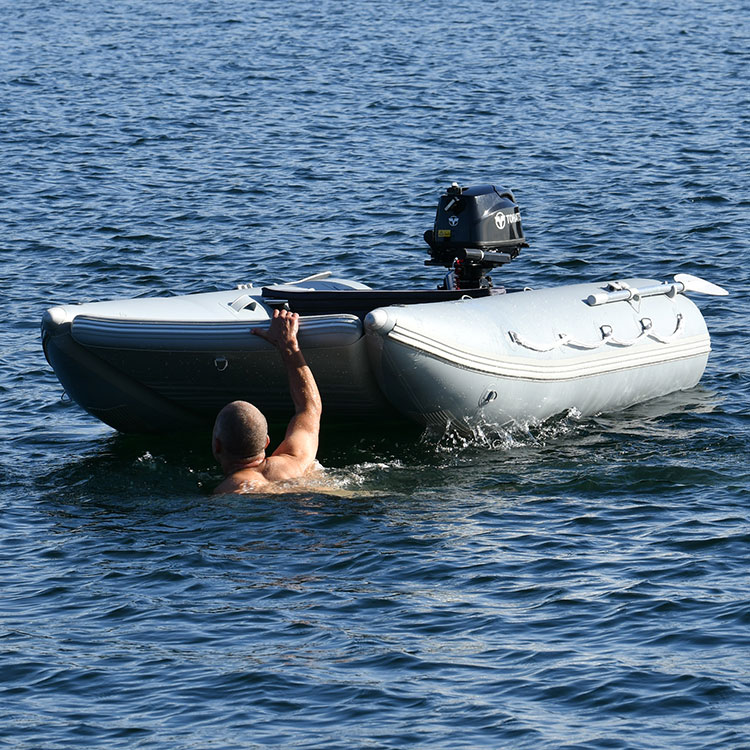 lightweight inflatable boats with catamaran hulls