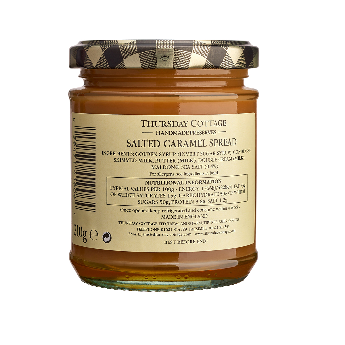 Thursday Cottage Salted Caramel Spread 210g (THC020) Whole Range