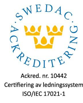 ISO/IEC 17021-1 Swedac Acreditering