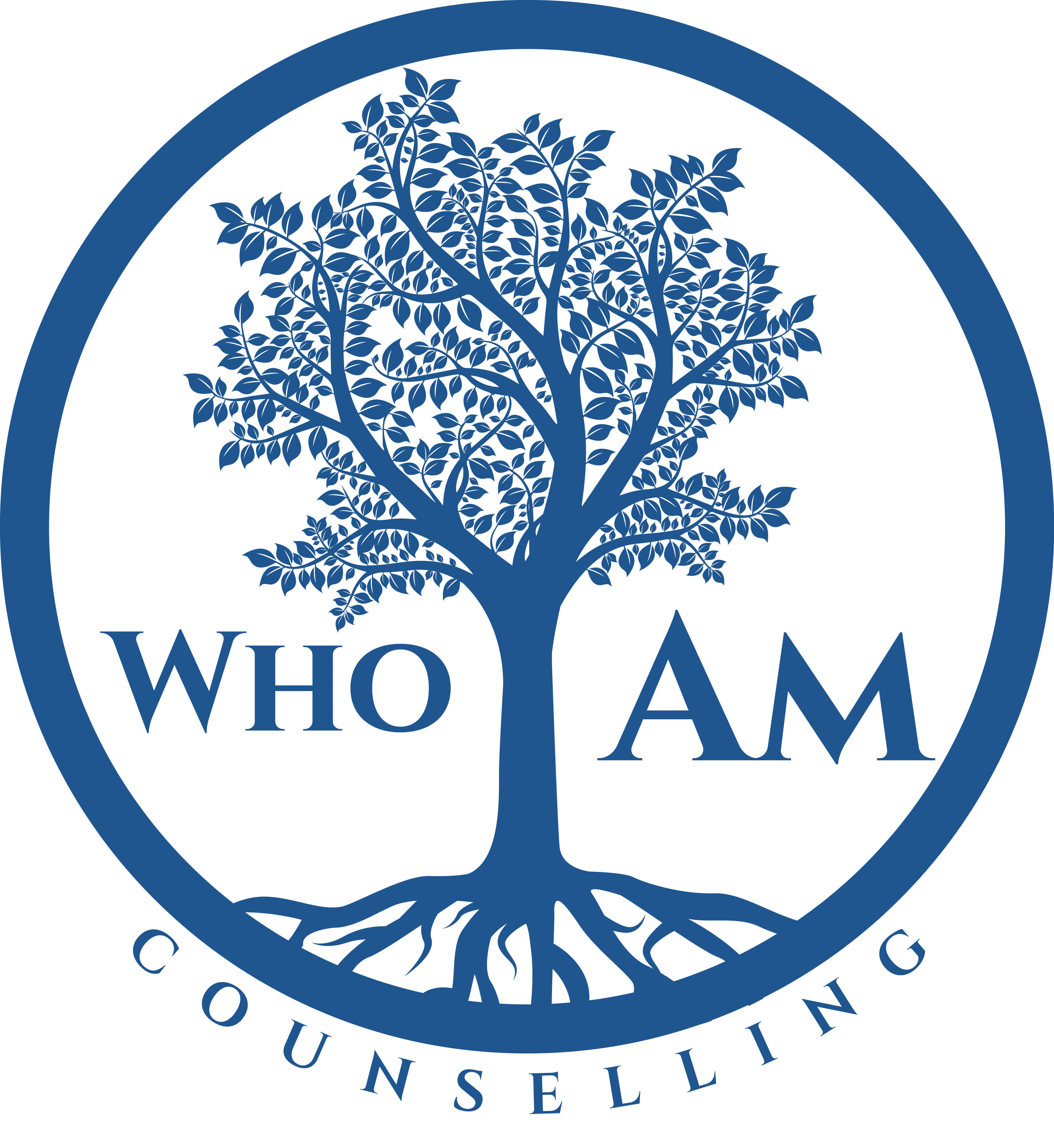 who I am blue logo