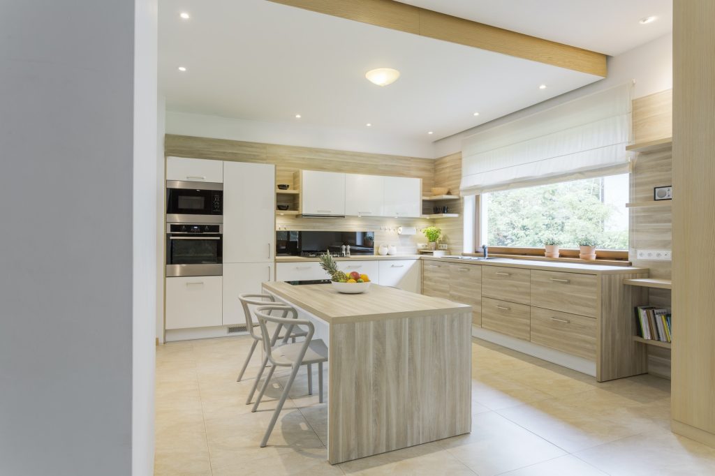 Kitchen in light colours