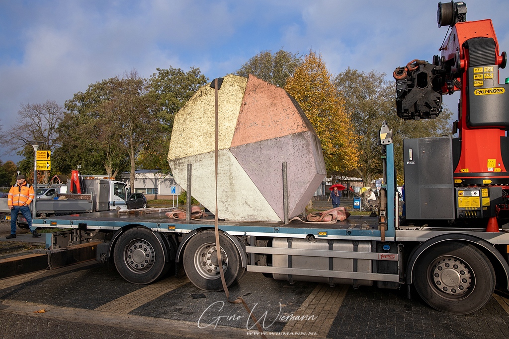 Plaatsing kunstwerk Noorderzon 27 oktober 2020 - Gino Fotografie