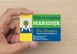 visitekaartje WV Marsdijk 2023 ontwerp door Gino Wiemann