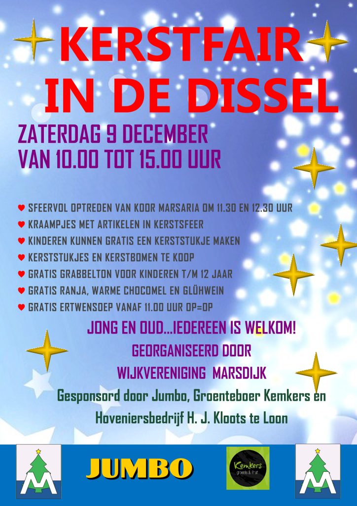 Poster Kerstfair 9 december 2023 De Dissel