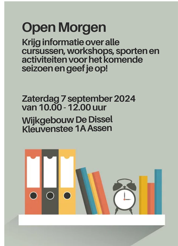 Poster open morgen 7 september 2024