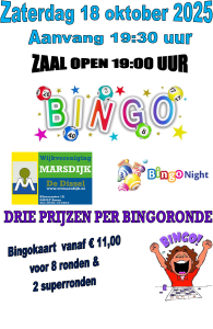 Bingo 18 oktober 2025