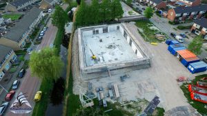 Luchtfoto bouwplaats MFA Lemmer 12 mei 2016