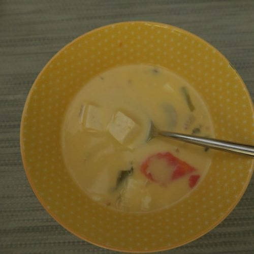 Vegetarian Tom Kha Gai soup photo: ©️Nel Brouwer-van den Bergh