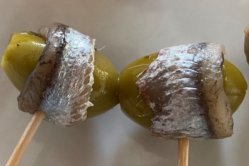 Olives wrapped with cured anchovy wilfriedscooking