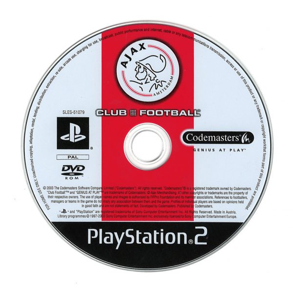 PlayStation 2 | Gebruikt | Ajax Club Football (losse disc)