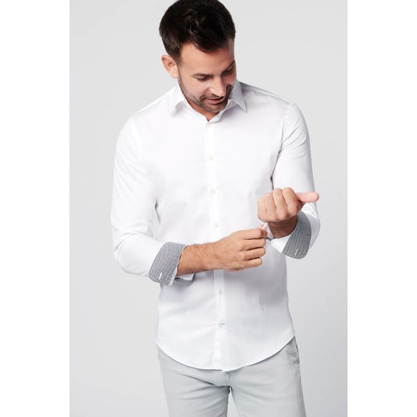 shirts en bovenstukjes | SKOT Fashion Shirt - Slim Fit - Shadow White -