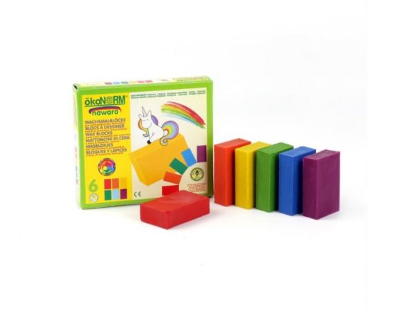 Knutselspullen | Wax Blocks Nawaro - Unicorn - 6 stuks | Duurzaam