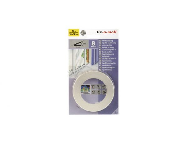 Tochtband | Tochtband V-profiel 10x10mm - 10m - Wit | Duurzaam