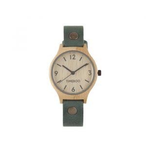 Horloges | Horloge - Twist - Forest Green - Met Cijfers | Duurzaam